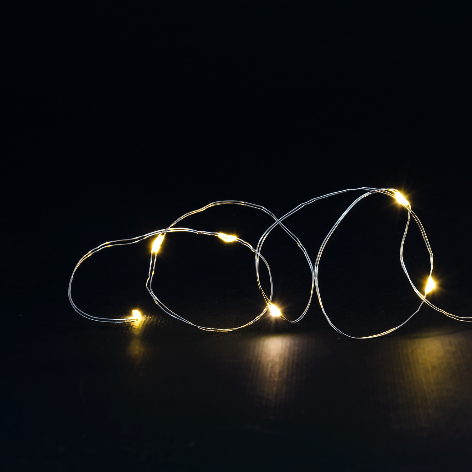 DICTROLUX - Filo Luminoso con 20 Microled Bianco Caldo per Uso Interno - 2 metri di luci